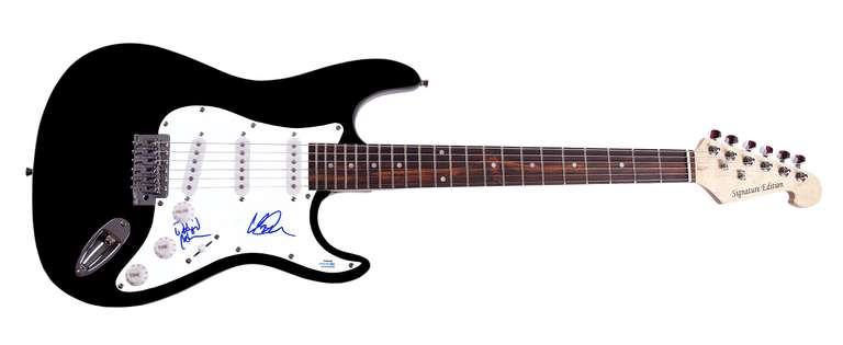 Earth Wind and Fire Autographed Signed Guitar ACOA