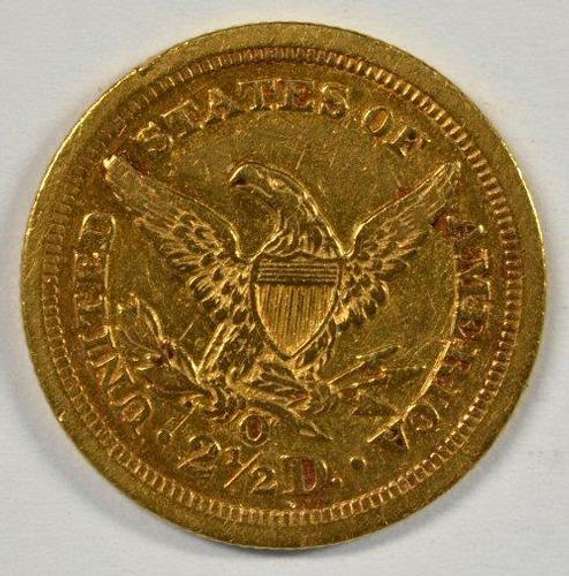 Rare 1843-O (LARGE DATE) $2.50 Liberty Gold Piece in AU