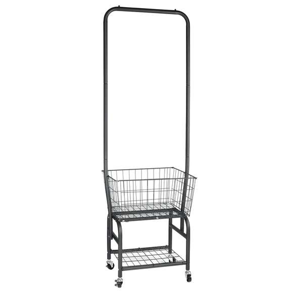 Rolling Laundry Butler Utility Cart Storage Basket