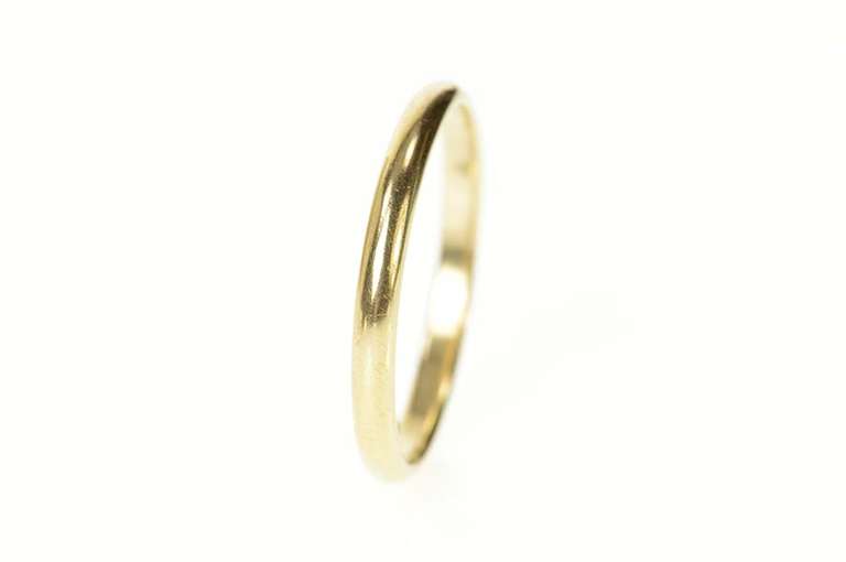 14K Yellow Gold 3.0mm Classic Men's Simple Wedding Band Ring