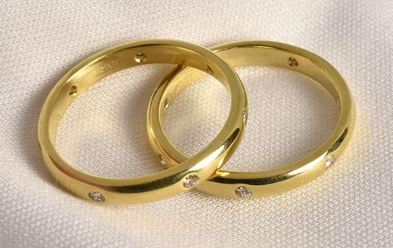 Stackable 18k Diamond Bands