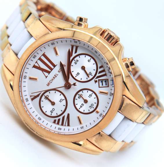Micheal Kors Bradshaw Chronograph White Dial Watch