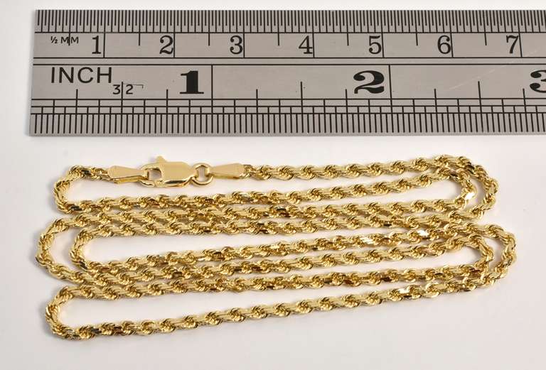 Glittering Diamond Cut Rope Necklace