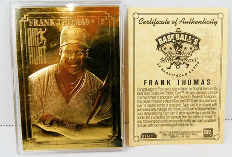 Frank Thomas 23KT Gold Foil Baseball Card w/COA