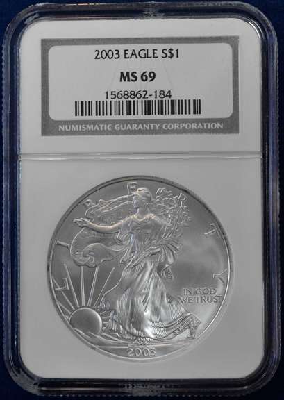 2003 American Silver Eagle NGC MS69