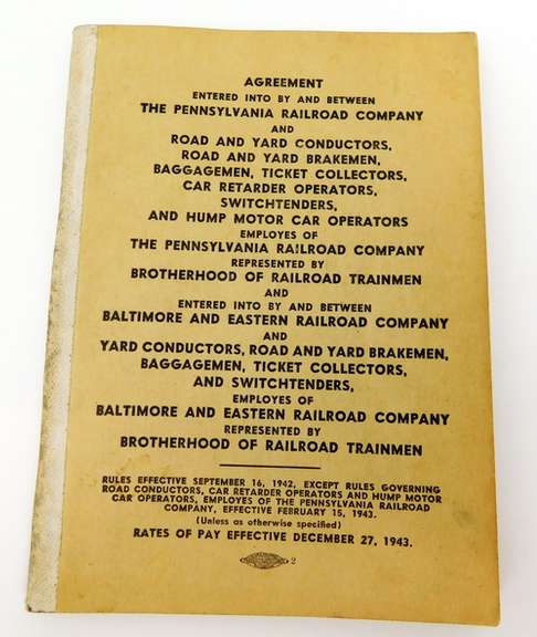 1943 PA Railroad Rules Book