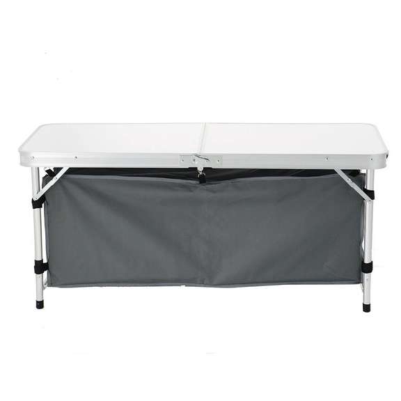 Aluminum Folding Camping Table Under Storage