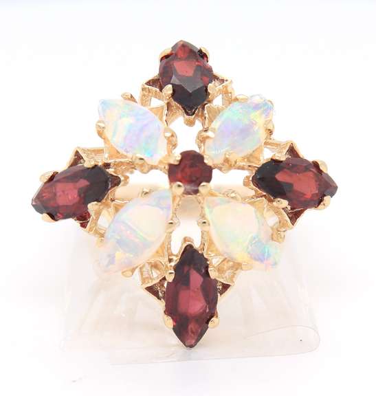 Favorite Garent and Opal Cluster Ring