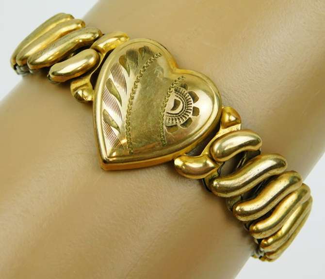 Vintage Gold-Filled Sweetheart Expansion Bracelet