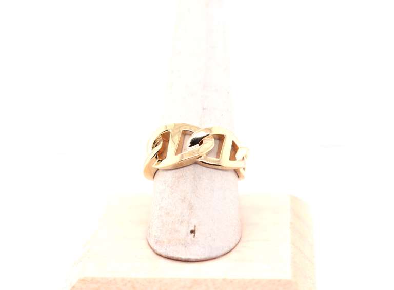Beautiful 14k Gold Handmade Italian Mariner Chain Ring