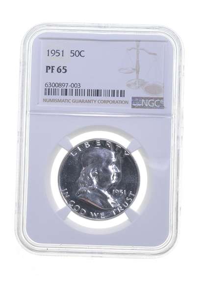 PF65 1951 Franklin Half Dollar - Graded NGC