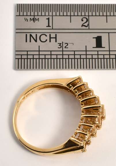 Champagne Diamond Cluster Ring