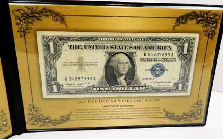 U.S. 1957 One Dollar Silver Certificate w/COA