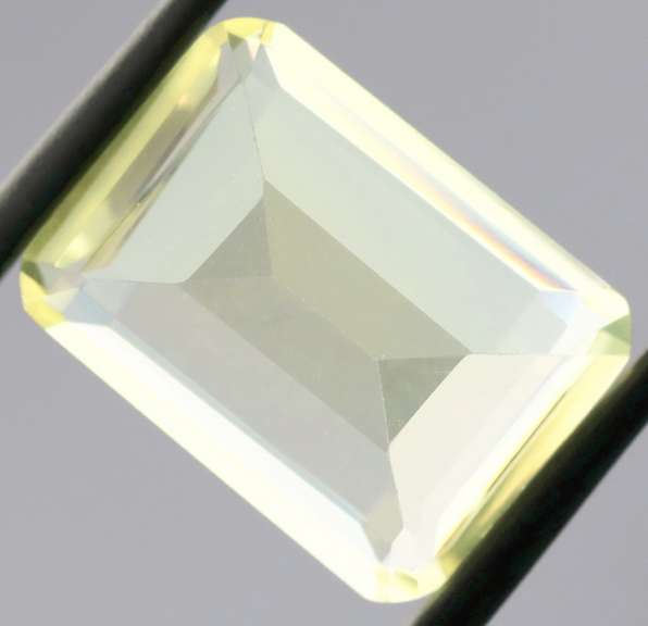 Vibrant yellow 14.61ct emerald cut Citrine