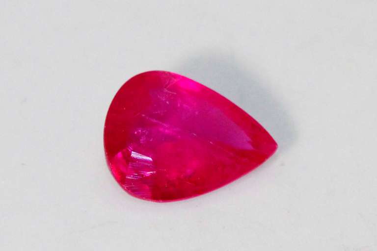 Pretty Pear Shaped Natural Ruby - 0.75 ct.