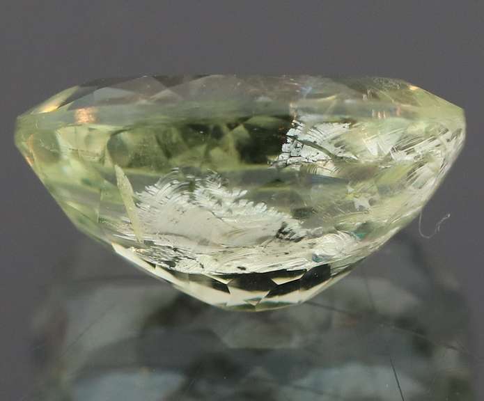 High fire 2.85ct platinum green Aquamarine