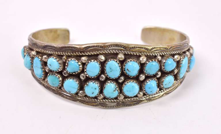 Incredible Turquoise Bracelet in Sterling Silver