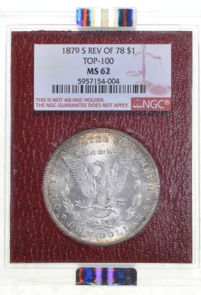 MS62 1879-S Morgan Silver Dollar - REV Of 78 - Top-100 - Graded NGC