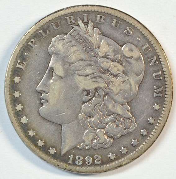 Very nice and scarce 1892-CC Morgan Silver Dollar