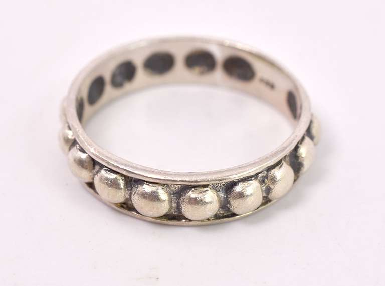 Studded Ring in Sterling Silver