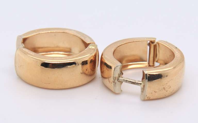 Beautiful Yellow Gold Huggies