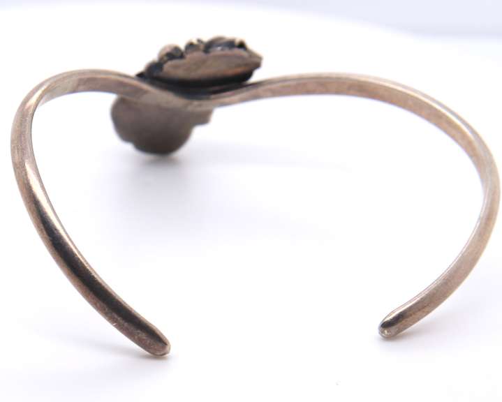 Sterling Silver Malachite Cuff Bangle Bracelet