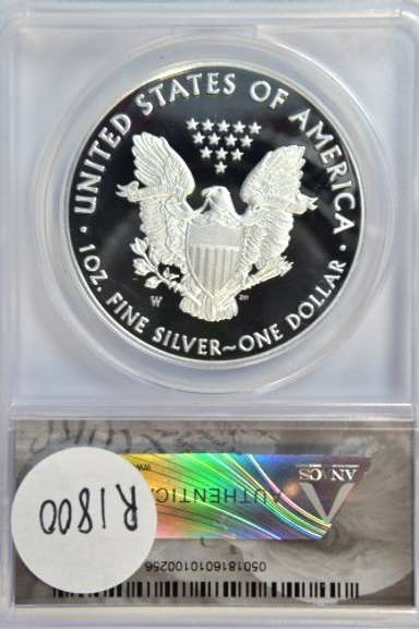 Perfect ANACS PR70 DCAM 2020-W $1 Silver Eagle coin