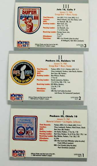 1990 Super Bowl XXV Silver Anniversary Card Set