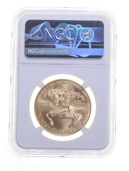 MS70 2006-W $50 Burnished American Gold Eagle - Graded NGC