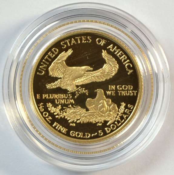 Superb Gem Cameo Proof 2008-W $5 Gold Eagle in box/COA
