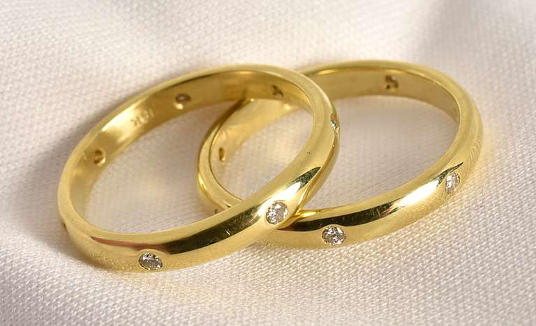 Stackable 18k Diamond Bands