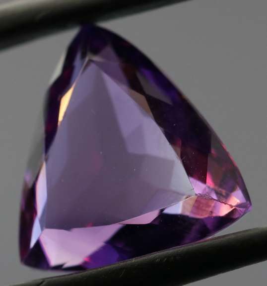 Glittering 7.06ct trillion cut Brazilian Amethyst