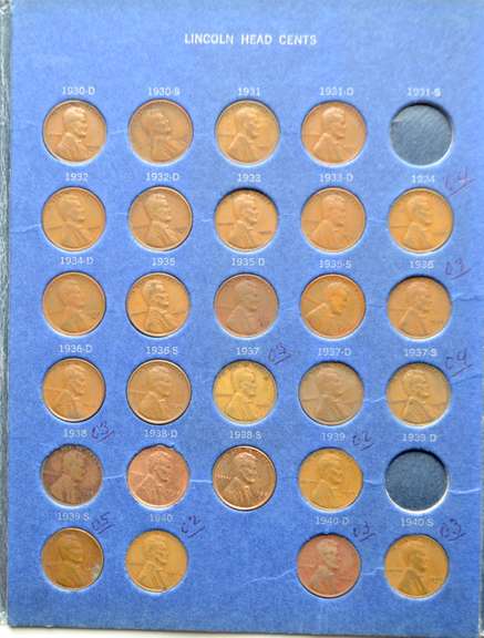 Nice Partial Lincoln Cent Album 1909-1940