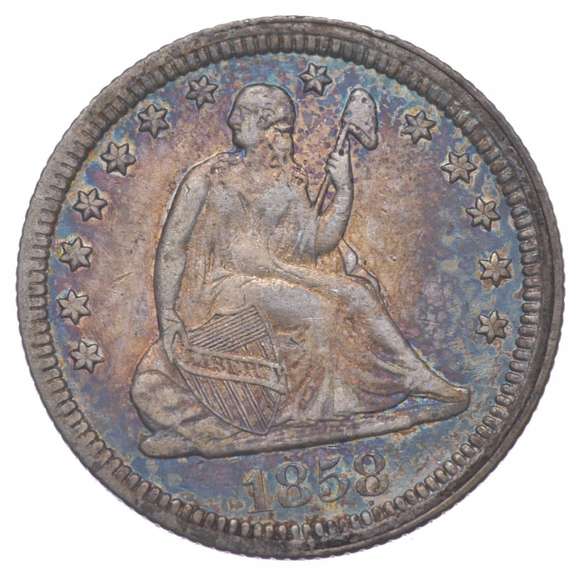 1858 Seated Liberty Quarter