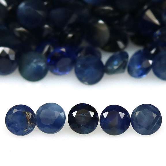 Stunning 6.19ct ink blue Sapphire set