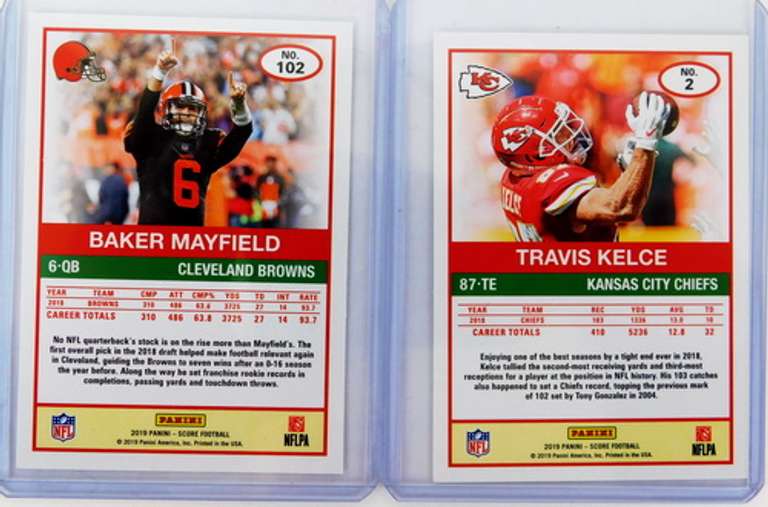 2 Panini 2019 Football Cards