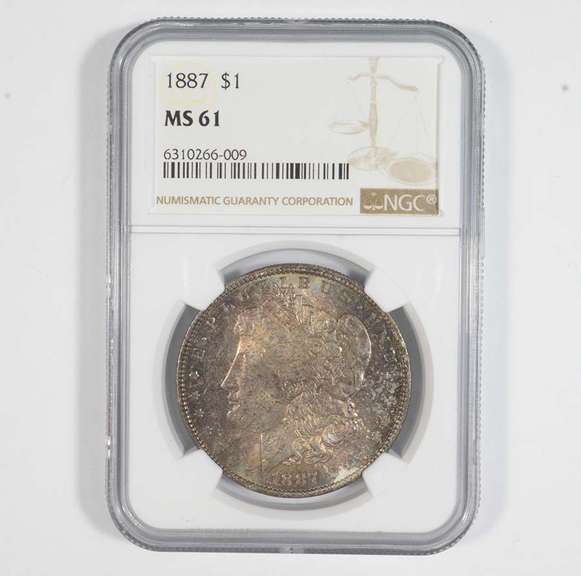 MS61 1887 Morgan Silver Dollar - Graded NGC Great Tone