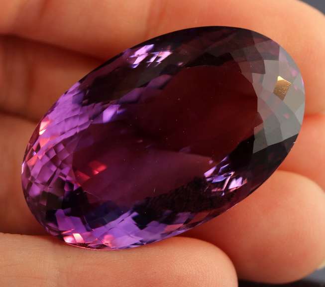 Collectors color shifting 87.40ct eye clean Brazilian Amethyst