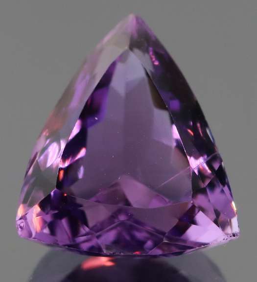 Glittering 6.39ct trillion cut Brazilian Amethyst