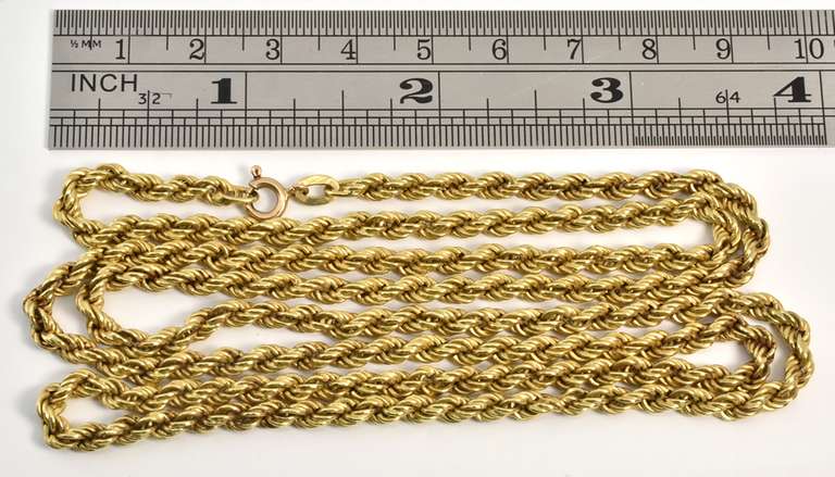 Long 14k Rope Necklace