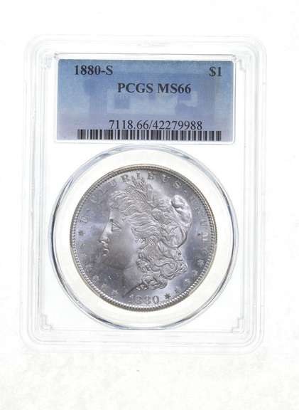MS66 1880-S Morgan Silver Dollar - Graded PCGS