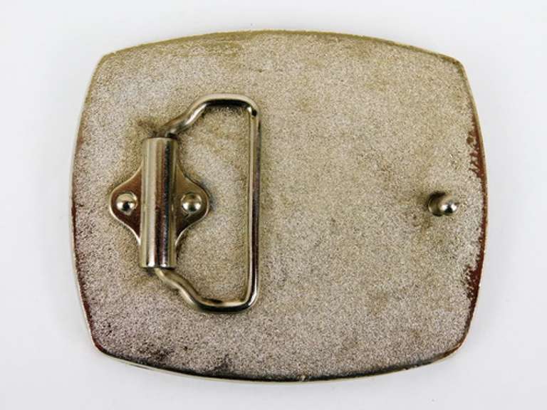 Hecho En Mexico Large Enameled Belt Buckle