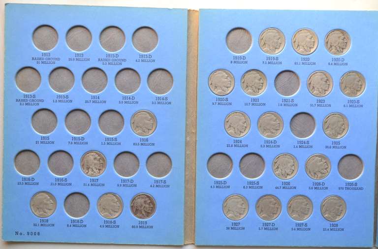 Partial Full Date Buffalo Nickel Set 1913-38