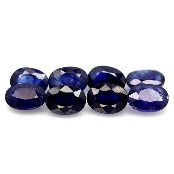 10.24ct cobalt blue Sapphire set from Madagascar