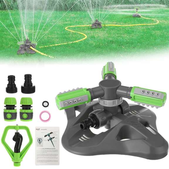 360 Degrees Rotating 3 Arm Lawn Sprinkler Set