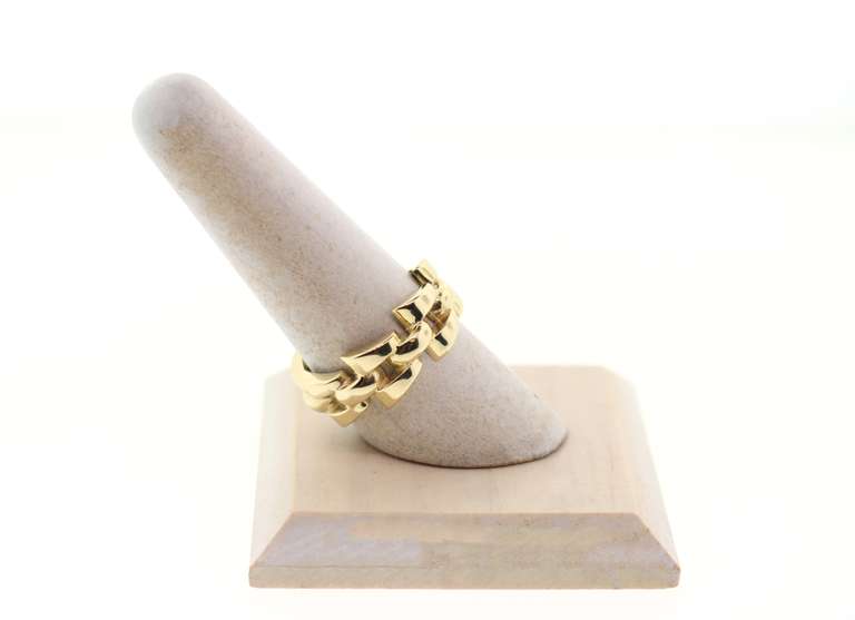 Beautiful Handmade Italian 14k Gold Cable Chain Ring