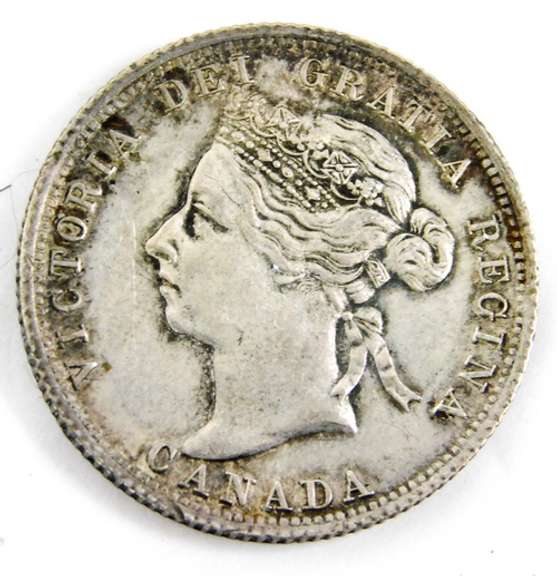 Rare 1899 25 Cent Canada Silver Coin