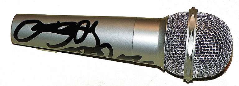 Ozzy Osbourne Autographed Facsimile Signed Microphone