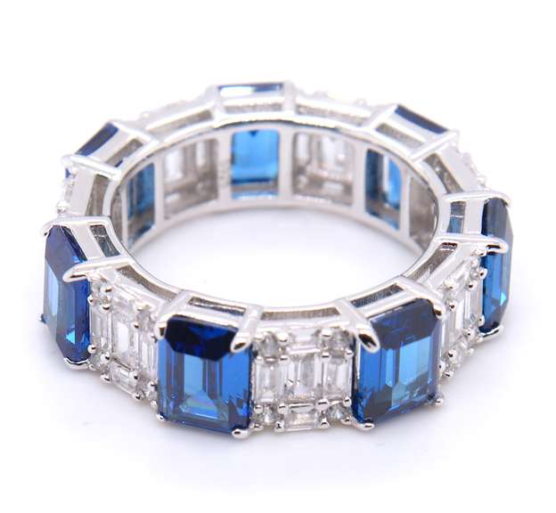 Sterling Silver Cubic Zirconia Band