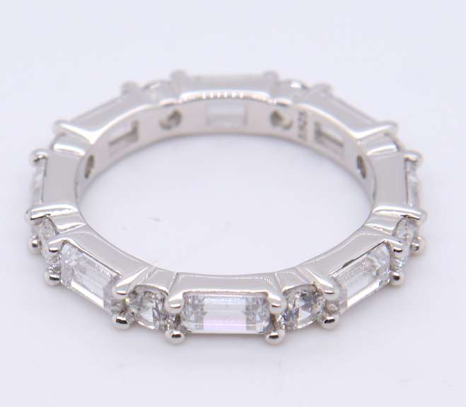 Sterling Silver Cubic Zirconia Band